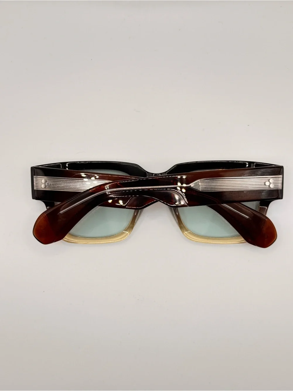 JMM Enzo Retro Square Gradient Brown-to-Amber Sunglasses - Picture 7 of 8